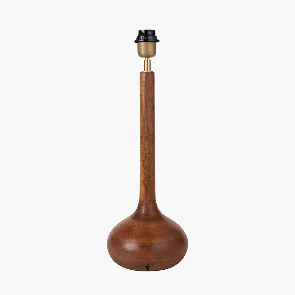 Toma Oiled Mango Wood Tall Table Lamp Base